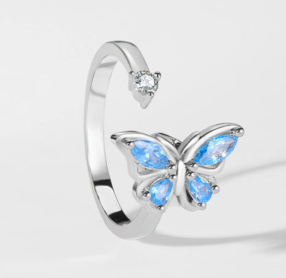 CRISTAL BUTTERFLY SPINNER COMFORT RING